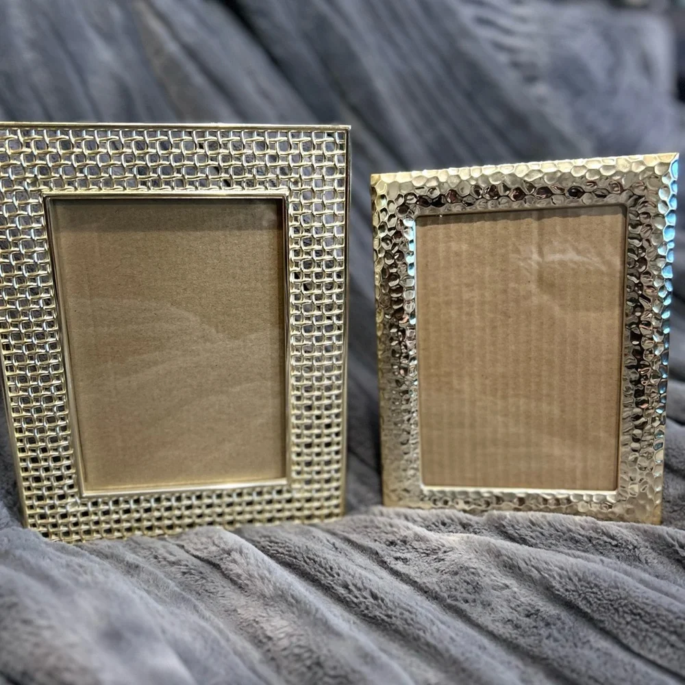 Elegant Gold Textured Picture Frame - Set of 2